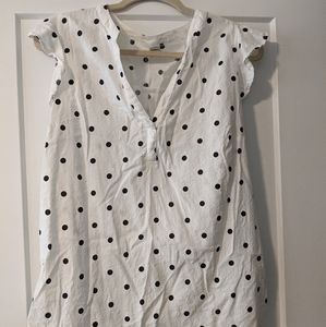 Polka Dot Sleeveless Blouse Medium